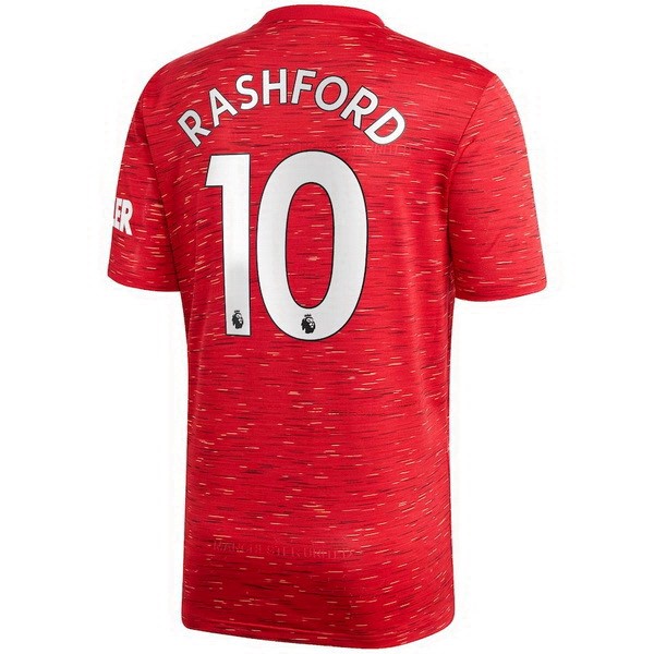 Camiseta Manchester United NO.10 Rashford Primera 2020-2021 Rojo